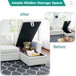 Lily Sectional Sleeper Sofa with USB Ports