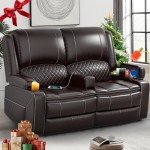 Yolsali Brown Reclining Loveseat with USB Ports