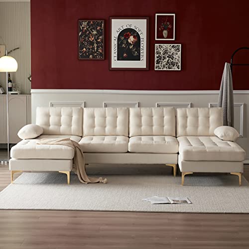 Imseigo 110" Large Reversible Sectional Sofa