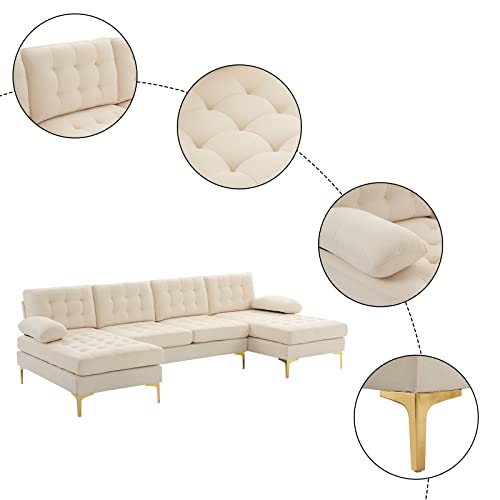 Imseigo 110" Large Reversible Sectional Sofa