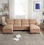 Eafurn U-Shaped Modular 6-Seater Sofa Set