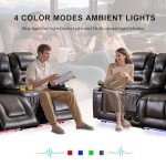SAMERY Electric Recliner Loveseat with Console & Speakers