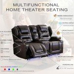 SAMERY Electric Recliner Loveseat with Console & Speakers