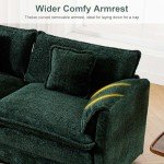 Oversized Chenille Sectional Sofa with Ottoman