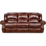 Telluride 100% Oxblood Leather Reclining Sofa