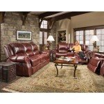 Telluride 100% Oxblood Leather Reclining Sofa