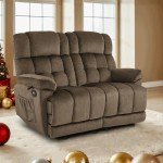 MCombo Dual Recliner Loveseat with Heat & Massage