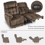 MCombo Dual Recliner Loveseat with Heat & Massage