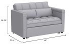 Versatile Velvet Sofa Bed with Hidden Table