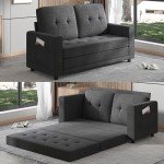 PUREMIND 2-in-1 Loveseat Futon Sofa