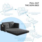 PUREMIND 2-in-1 Loveseat Futon Sofa