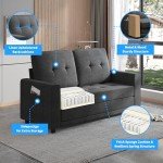 PUREMIND 2-in-1 Loveseat Futon Sofa