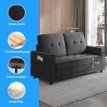 PUREMIND 2-in-1 Loveseat Futon Sofa