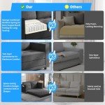 PUREMIND 2-in-1 Loveseat Futon Sofa