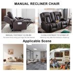 67" RV Loveseat Recliner with Console - Brown
