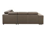 Light Brown L-Shaped Sectional Sofa with Pull-Out Bed