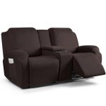 Reclining Loveseat Slipcover with Console - 4 Pieces