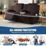 Reclining Loveseat Slipcover with Console - 4 Pieces