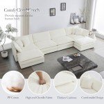 Beige Oversized Modular U-Shaped Sectional Sofa