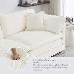 Beige Oversized Modular U-Shaped Sectional Sofa
