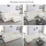 Beige Oversized Modular U-Shaped Sectional Sofa