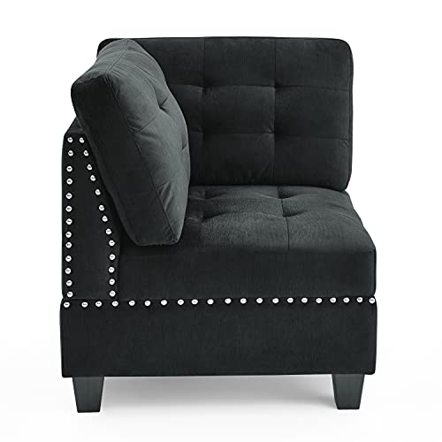 Modular Velvet U-Shaped Sofa Set with Storage