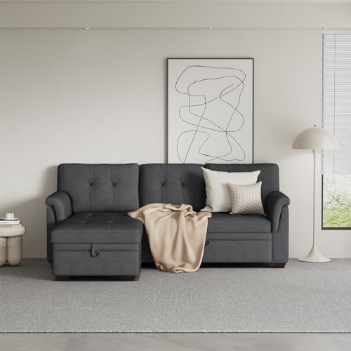 LOVMOR 84-inch L-Shaped Sectional Sleeper Sofa