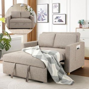 Comfortable 3-in-1 Convertible Sofa Bed for Small Spaces