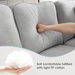 Light Gray Modular U-Shaped Sectional Sofa with Pillows