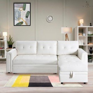 Lily Sectional Sleeper Sofa with USB Ports