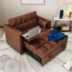 3-in-1 Convertible Sofa Bed with Adjustable Backrest