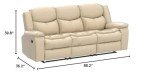 Familymill Leather Reclining 3-Seat Sofa