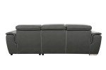 Grey L-Shaped Sofa Bed with Storage Chaise