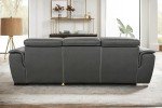 Grey L-Shaped Sofa Bed with Storage Chaise