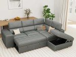 Modern 104" L-Shaped Sectional Sofa with Storage