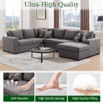 U-Shaped Sleeper Sofa Bed with Storage Chaise