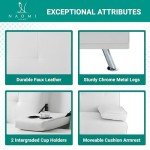 Naomi Home Convertible Futon Sofa Bed - White