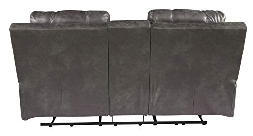 Erlangen Power Reclining Loveseat with Console, Dark Gray
