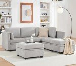 WETRUE Convertible U-Shaped Modular Sectional Sofa