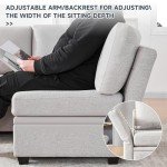 WETRUE Convertible U-Shaped Modular Sectional Sofa