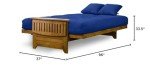 Brentwood Full Size Wood Futon Frame with Drawers