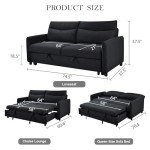 75'' Convertible Sleeper Sofa Bed for Small Spaces