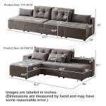 ATUMON 3-in-1 Convertible Corduroy Sofa Bed