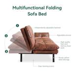 Memory Foam Convertible Futon Sofa Bed - Brown