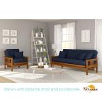 Stanford Full Size Futon Set with Navy Cover