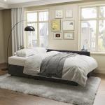 VanAcc Grey Linen Sleeper Sofa with Storage Chaise