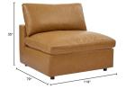 Modway Commix Modular Reclining Sofa, Tan Vegan Leather