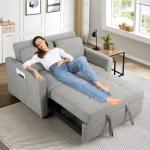 Gray Convertible 3-in-1 Sleeper Sofa Bed