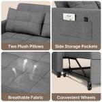 Gizoon 3-in-1 Convertible Sleeper Sofa Couch