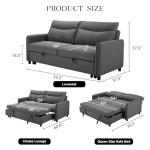 Convertible 75'' Sofa Bed for Small Spaces
